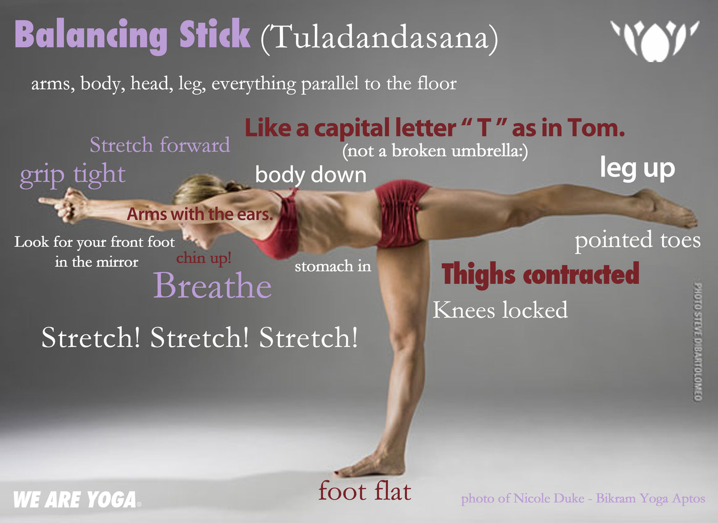 Balancing Stick Pose  Tuladandasana - Bikramyoga