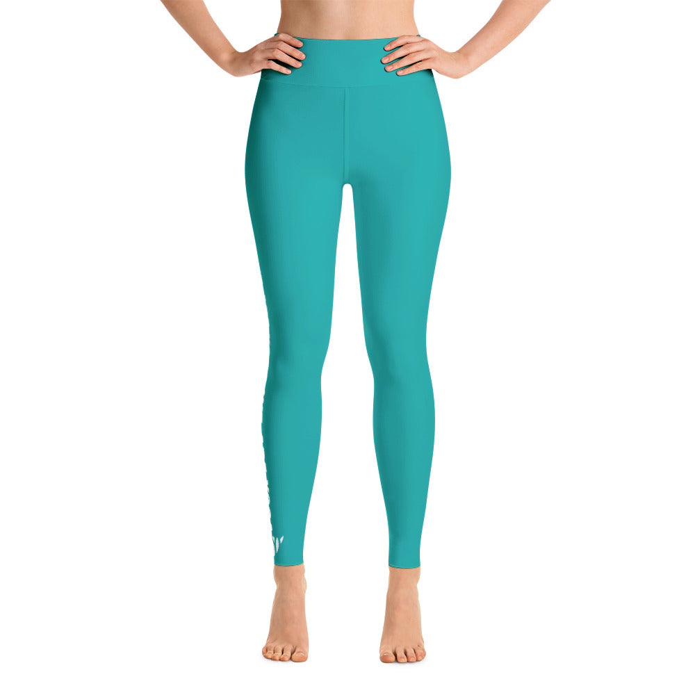 WAY Up Teal Yoga Leggings - WE ARE YOGA