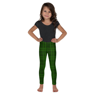 Holiday Plaid Green Toddler + Little Kids Leggings - WE ARE YOGA