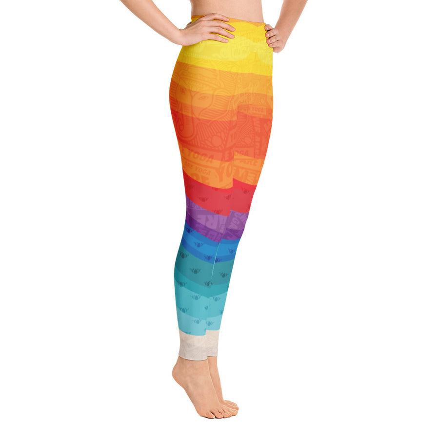 Pride Stripe Yoga Capri Leggings